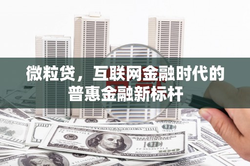 兰州微粒贷，互联网金融时代的普惠金融新标杆