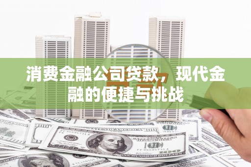 兰州消费金融公司贷款，现代金融的便捷与挑战