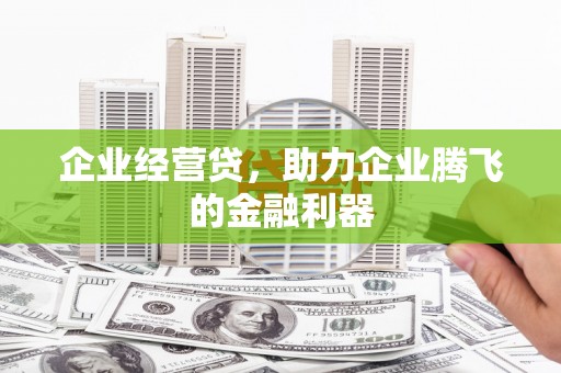 兰州企业经营贷，助力企业腾飞的金融利器