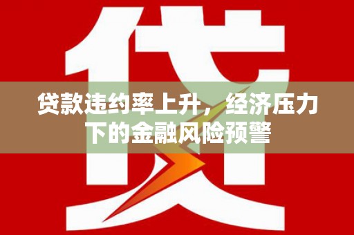 兰州贷款违约率上升，经济压力下的金融风险预警