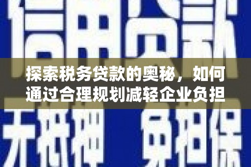 兰州探索税务贷款的奥秘，如何通过合理规划减轻企业负担