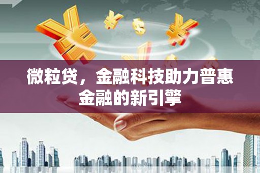 兰州微粒贷，金融科技助力普惠金融的新引擎