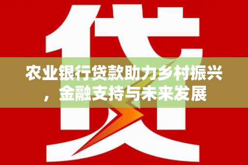 兰州农业银行贷款助力乡村振兴，金融支持与未来发展