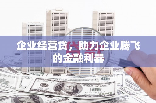 兰州企业经营贷，助力企业腾飞的金融利器