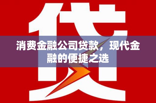 兰州消费金融公司贷款，现代金融的便捷之选