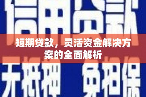 兰州短期贷款，灵活资金解决方案的全面解析