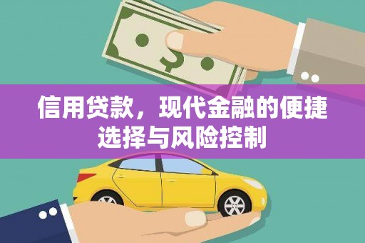 兰州信用贷款，现代金融的便捷选择与风险控制