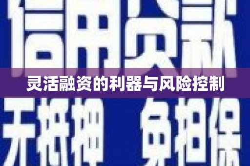 兰州灵活融资的利器与风险控制
