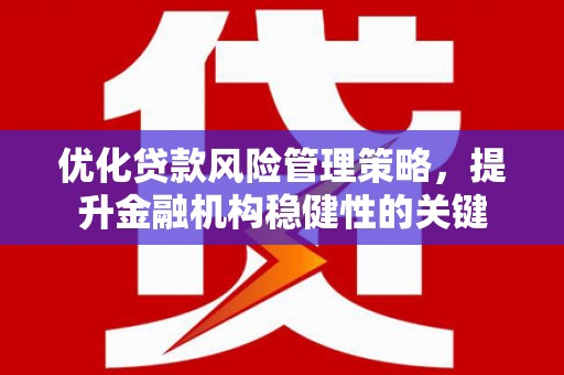 兰州优化贷款风险管理策略，提升金融机构稳健性的关键