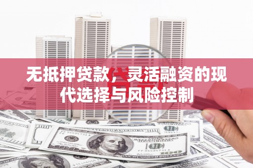 兰州无抵押贷款，灵活融资的现代选择与风险控制