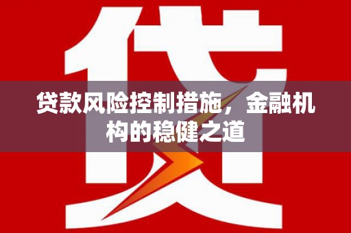 兰州贷款风险控制措施，金融机构的稳健之道