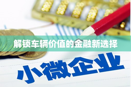 兰州解锁车辆价值的金融新选择